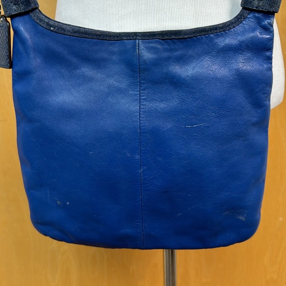 Leather Coach Blue Crossbody - Picture 3 of 6